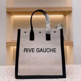 Rive Gauche Designer Women Bag Fashion Tote Canvas Raffias Shopping Bag Handbags Large Beach Bags Luxury Travel Crossbody Black Shoulder Duffle Bag Laptop 214