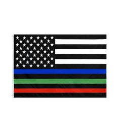 3x5 Thin Line Blue Green Red Flag 100 Bleed Polyester Fabric Hanging Flying Outdoor Indoor Most Popular Flag7211905