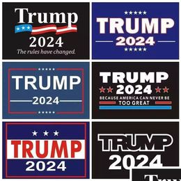 Other Decorative Stickers 2024 Trump Car Us Presidential Campaign Sticker 14.8X21Cm Pvc Tags Bumper Decor Cpa3285 Drop Delivery Home Dhwpd