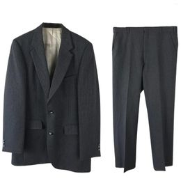 Men's Suits Stripe Suit Custom Loose Fit 3-Piece Jacket Waistcoat Pants For Business Daily