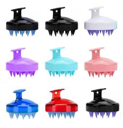 Silicone Head Brush Shampoo Scalp Massage Brush Comfortable Silicone Hair Washing Comb Body Bath Spa Slimming Massage Brushes9636558