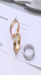Band Rings 316L Titanium steel ring lovers Rings Size for Women and Men luxury designer Jewellery NO box3144158