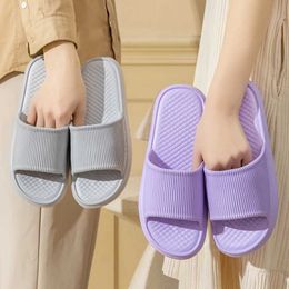 Slippers New Fashion Summer Couple Indoor Non-slip Soft Slides Lithe Comfort Sandals Men Women Shoes Ladies Home Flip Flops H240514