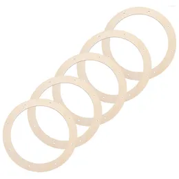 Decorative Flowers Wreath Rings Round Floral Hoop Wood Circle Frames DIY Craft Tools For Wedding Christmas Decorations
