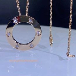 Designer Craitrres nacklace simple set pendant 925 Sterling Silver Big Cake Full Sky Star Double Ring Necklace Diamond Love Collar Chain Fashio