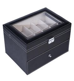 20 Compartments Watchs Collection Box Leather Watch Display Show Case Boxes Dual Layers Elegant Jewelry Collection Storage Organiz7133912