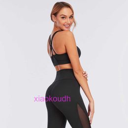 Designer Lul Yoga Outfit Sport Bras Frauen hohe Unterstützung Elastizität Atmungsaktives Fitness Sport Bra Schwarze Grs umweltfreundliche und erneuerbare Yog