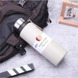 Water Bottles Portable Fashionable Insulated Pot Handle Outdoor Car Sports Bottle Vacuum Stainless Steel Cup Large Capacity