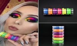 Newest Neon Makeup Eyeshadow 6colors in 1 set Neon Eye Shadow Powder Beauty Eye cosmetics5400839