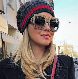 2018 Square rhinestone sunglasses Women Brand Designer Oversized Sun Glasses Female fashion Shades Eyewear lady UV4001117938