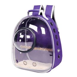 Backpack Parrot Carrier Travel Cage Birds Breathable Transparent Space 220O