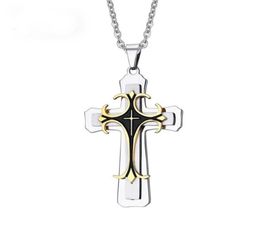 12Pcs Fashion MultiLayerJesus Necklace Pendant For Men Punk Gothic Jewlery Gift14042631381119