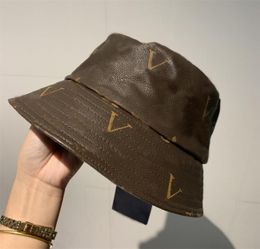 Designer Bucket Hat For Men Womens Luxury Casquette Leather Boater Hats Outdoor Wide Brim Sunhats Unisex Casual Caps Brown Cap Bal4220500