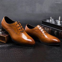 Casual Shoes Frenulum Leather Men Business Cow Dress Breathable Cusp Head British Style