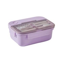 Lunch Boxes Bags Japanese style plastic microwave oven lunch box sealed adult student office workers with tableware lunch box minimalist