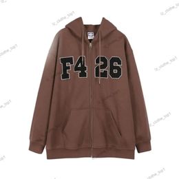 F426 Retro Hoodies The Latest Fashion Trend Unisex Hoodie High Quality Long Out Wear Casual Fashion Loose Long-Sleeved Clothes High Stree 731