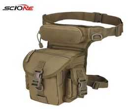Tactical Waist Bag Drop Leg Bags Tool Fanny Camping Hiking Trekking Military Shoulder Saddle Nylon Multifunction Pack XA128G Q0726679025