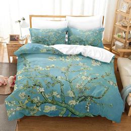 Set di biancheria da letto HomeProduct CenterVan Gogh Beddingsingle Set da letto king a grandezza naturale J240507