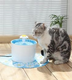 USEUUKJP Plug Pet Cat Dog Water Purifier Automatic Circulation Water Dispenser Automatic Cat Flower Drinking Fountain Feeder16122056