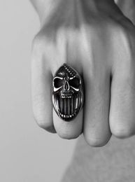 Fashion Jewellery Skull Rings Gothic Skeleton Punk Vintage Scar Jaw Stainless Steel Male Rings For Men Beer Bottle Opener4251991