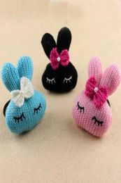 Super Fashion Hair Circle Cute Metoo Rabbit Butterfly Knot Wool Hair Rope Womens multicolor 30pcs7077732