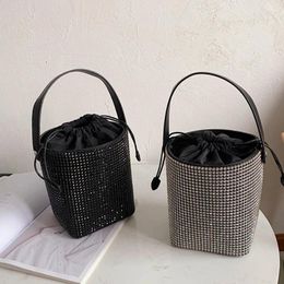 Bag Luxury Handbags Women Drawstring Bucket Bags Designer Rhinestone Crossbody Evening Purses High Quality Top Handle Totes
