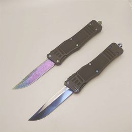 Mtech Rainbow STEEL Ghost OTF Tactical Folding Knife Tactical Gear Finger Actuator Blade Survival EDC Tools Outdoor Camping Pocket Knives