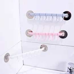 Hooks Adjustable 6 Double Suction Cup Towel Hanger Rack Hanging Shelves Holders Lock Type Sucker Bathroom Hook Organizer U3