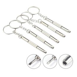 Portable 3 in 1 Eyeglass Screwdriver Metal Sunglass Watch Jewellery Electronics Toy Repair Tool Multifunctional Keychain Mini Hand Tools EW0014