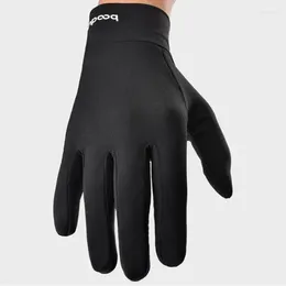 Cycling Gloves Sports Outdoor Running Training Breathable Lightweight Full Finger Anti-slip Fine Fleece Warm Thin Unisex