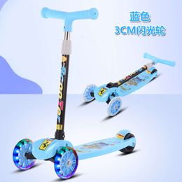 Children's Folding Metre High Bike with Three or Four Wheels, 2-8 Year Old Children's Scooter, Kindergarten Sliding Scooter