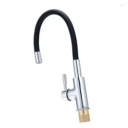 Kitchen Faucets LL 360 Degree Rotating Design Stainless Steel Flexible And Cold Silicone