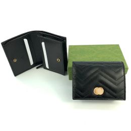 Carteiras de designer de luxo de alta qualidade Mulheres bolsas Marmont titulares de cartões curtos sacos de embreagem de letra dupla