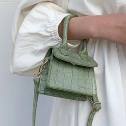 Shoulder Bags Fashion Mini Small Flap PU Leather Women's Bag Handbag Crocodile Pattern Messenger Female