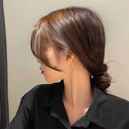 Dangle Chandelier LATS 2022 Korean Elegant Cute Pearl Long Tassel Drop Earrings for Women Girls Fashion Metal Chain Boucle Doreille Jewellery Gifts