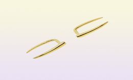 2019 minimal 925 sterling silver bar earring ear wire gold Colour polished simple delicate design girl women lovely ear jewelry5350736