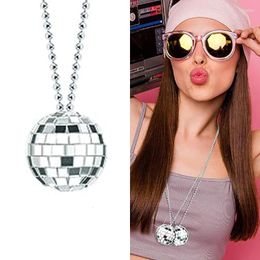 Pendant Necklaces Fashionable Mirror Ball Necklace Party Neck Chain Costume Decorations Accessories Dance Supplies
