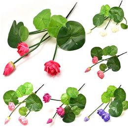 Decorative Flowers Artificial Lotus Simulation Plastics Pography Props Multiple Colors Home Garden Decorations