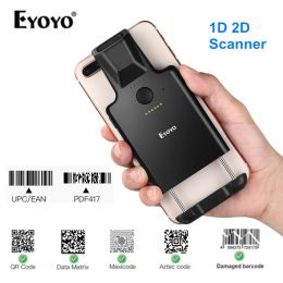 Scanners Eyoyo Phone Barcode Scanner USB Bluetooth1D 2D PDF417 Data Matrix Code Maxicode Screen Scanning Android iOS System Computer