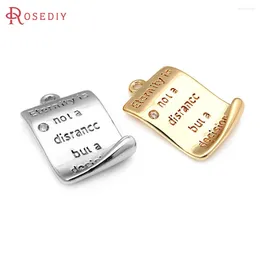Pendant Necklaces 4PCS 18K Gold Colour Brass And Zircon Rectangle Charms Pendants High Quality Diy Jewellery Making Necklace Earrings For Women