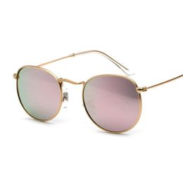 Classic Brand Designer Oval Mirror Vintage Sexy Women Men Cool Sunglasses Rays Alloy Round Shades Sun Glasses7669197