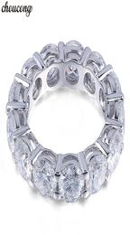 choucong Eternity Ring Round 6MM 5A Zircon Sona Cz 925 Sterling Silver Engagement Wedding Band Rings for Women Men Fine Jewelry8852297