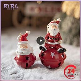 Party Supplies Large Christmas Bells Super Cute Elk Santa Claus Bell Tree Hanging Pendants Xmas Home Decoration Merry
