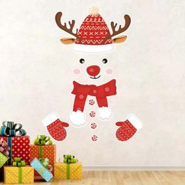 Wall Stickers Christmas Theme Fridge Sticker Decal Home El Holiday Adhesive Decor Door Refrigerator PVC