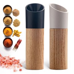 Wooden Salt and Pepper Mill Spice Nuts Mills Handheld Seasoning Grinder Bottle Cooking Home Decoration Kitchen BBQ Tools 240429