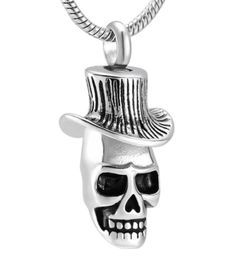 Punk Skeleton Stainless Steel Cool Men Cremation Necklace Memorial Ashes Holder Funeral Urn Pendant Keepsake Jewelry8496091