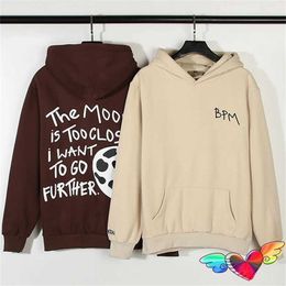 Men's Hoodies Sweatshirts 2023 Broken Planet The Moon Hoodie Men Women High Strt BPM Fece Foam Print Pullovers H240508