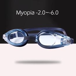 Men women adults -2.0 to -6.0 Myopia transparent swimming goggles anti fog and waterproof goggles swimming goggles water sports goggles 240507