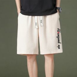 Mens Waffle Casual Shorts Fashion Comfortable Loose Summer Shorts 240508