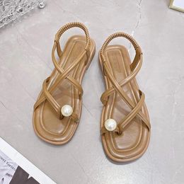 Casual Shoes Toe Sandals For Women In Summer Flat Bottomed Fashionable Beach One Foot Waterproof Women's 2024 Model